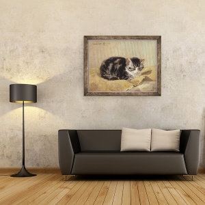 Tablou inramat - Henriette Ronner-Knip - Tabby, 60 x 80 cm - Img 2