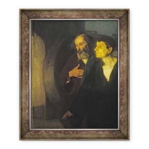 Tablou inramat - Henry Ossawa Tanner - Cei doi discipoli de la mormant, 70 x 85 cm