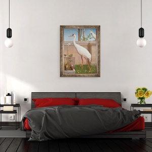 Tablou inramat - Henry Stacey Marks - Indian Crane, Cacadu, 70 x 90 cm - Img 3