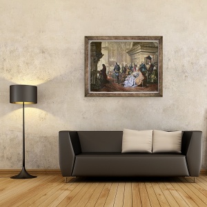 Tablou inramat - Hermann Kaulbach - Regele Prusiei Frederic al II-lea cel Mare, 70 x 90 cm - Img 2