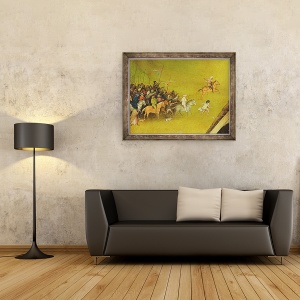 Tablou inramat - Hieronymus Bosch - Adorarea Magilor, detaliu al fundalului, 70 x 90 cm - Img 2