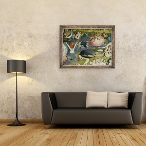 Tablou inramat - Hieronymus Bosch - Gradina deliciilor Pamantesti I, 70 x 90 cm - Img 2