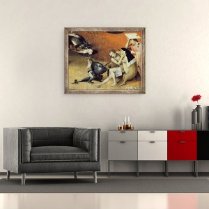 Tablou inramat - Hieronymus Bosch - Gradina deliciilor Pamantesti II, 50 x 60 cm - Img 2