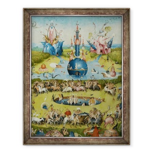 Tablou inramat - Hieronymus Bosch - Gradina deliciilor Pamantesti III, 70 x 90 cm