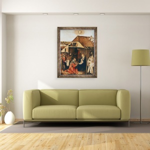 Tablou inramat - Hieronymus Bosch - Nasterea Domnului, 60 x 80 cm - Img 2