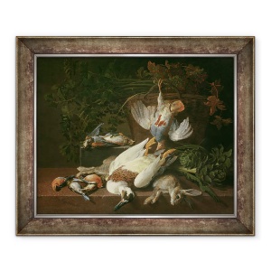 Tablou inramat - Hieronymus Galle the Elder - inca de joc si legume ulei pe panza, 50 x 60 cm