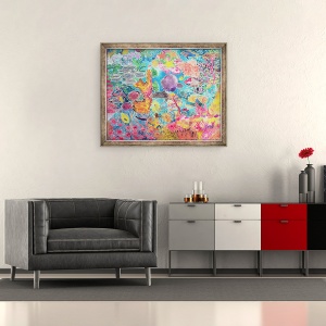 Tablou inramat - Hilary Simon - Coral tropical, 50 x 60 cm - Img 2