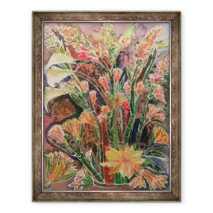 Tablou inramat - Hilary Simon - Lillies Calla cu Trandafiri Tuber, 60 x 80 cm