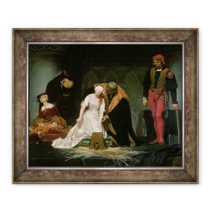 Tablou inramat - Hippolyte Delaroche - Executarea lui Lady Jane Grey, 70 x 85 cm