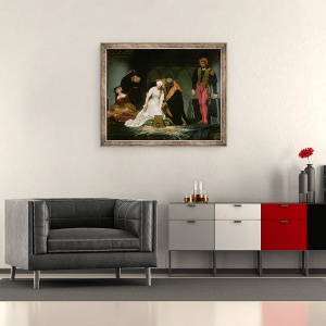 Tablou inramat - Hippolyte Delaroche - Executarea lui Lady Jane Grey, 70 x 85 cm - Img 2