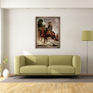 Tablou inramat - Hippolyte Delaroche - Napoleon Bonaparte 1769-1821 Traversarea Alpilor, 60 x 80 cm - Img 2