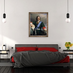 Tablou inramat - Hippolyte Delaroche - Petru I cel Mare 1672-1725 1838 ulei pe panza, 60 x 80 cm - Img 2