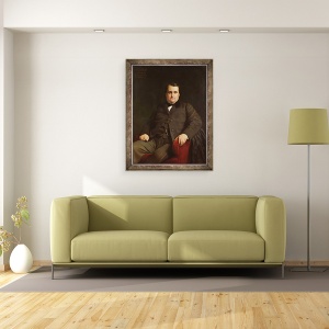 Tablou inramat - Hippolyte Flandrin - Portretul lui Joseph Charles Bonaparte, Printul Napoleon 1822-1891, 60 x 80 cm - Img 2