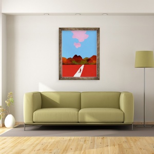 Tablou inramat - Hiroyuki Izutsu - Calea de mers pe jos, 70 x 90 cm - Img 2