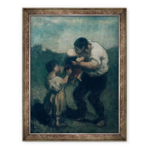 Tablou inramat - Honore Daumier - Sarutul, 60 x 80 cm