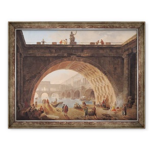 Tablou inramat - Hubert Robert - Un port, 60 x 80 cm