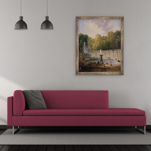 Tablou inramat - Hubert Robert - Washerwomen intr-un parc, 50 x 60 cm - Img 2