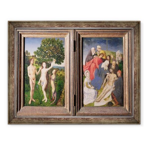 Tablou inramat - Hugo van der Goes - Dipticul Caderii Omului si Rascumpararea Plangerarea lui Hristos, 60 x 80 cm