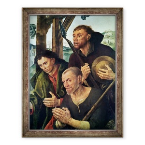 Tablou inramat - Hugo van der Goes - sef al Pastorilor, detaliu din panoul central al Altarpiesei Portinari, 70 x 90 cm