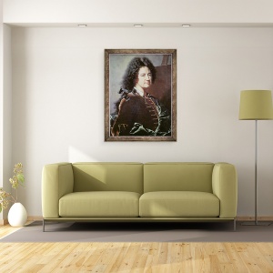 Tablou inramat - Hyacinthe Francois Rigaud - Autoportret, 70 x 90 cm - Img 2