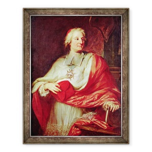 Tablou inramat - Hyacinthe Francois Rigaud - Portretul Cardinalului Melchior de Polignac 1661-1742, 70 x 90 cm