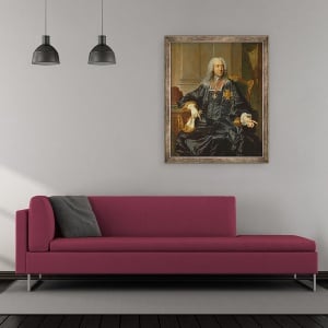 Tablou inramat - Hyacinthe Rigaud - Marc-Pierre de Voyer-de-Paulmy 1696-1764 Conte de Argenson, 50 x 60 cm - Img 2