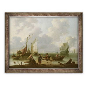 Tablou inramat - I Backhuysen, Ludolf - Peisaj marin, 60 x 80 cm