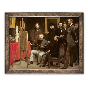 Tablou inramat - Ignace Henri Jean Fantin-Latour - Studio la Batignolles II, 70 x 90 cm