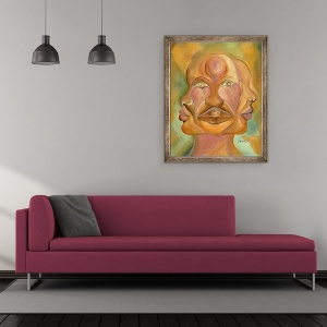 Tablou inramat - Ikahl Beckford - Fetele copulatiei, 50 x 60 cm - Img 2