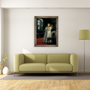 Tablou inramat - Ilya Efimovich Repin - tarevna Sophia Alexeevna 1657-1704 in Manastirea Novodevitchy, 60 x 80 cm - Img 2