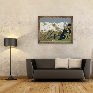 Tablou inramat - Isaak Ilyich Levitan - Muntii Mont Blanc, 60 x 80 cm - Img 2
