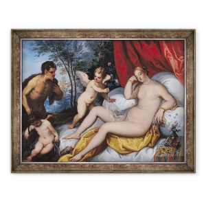 Tablou inramat - J. Brueghel - Venus si Pan, 70 x 90 cm