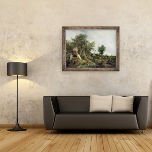 Tablou inramat - Jacob Isaaksz - Peisaj cu o coliba, 60 x 80 cm - Img 2