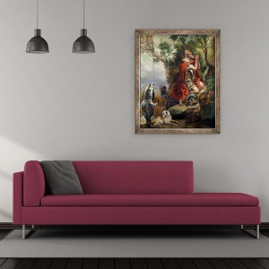 Tablou inramat - Jacob Jordaens - Rugaciunea lui Ghedeon, 50 x 60 cm - Img 2