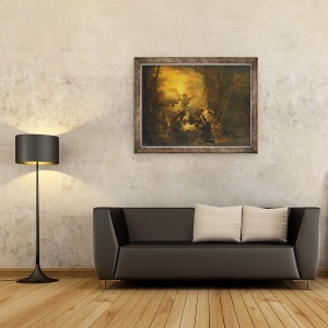 Tablou inramat - Jacob Willemsz de Wet - Adorarea Pastorilor, 60 x 80 cm - Img 2