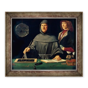 Tablou inramat - Jacopo de' Barbari - Portret De Luca Pacioli c.1445-c.1514 1495, 70 x 85 cm