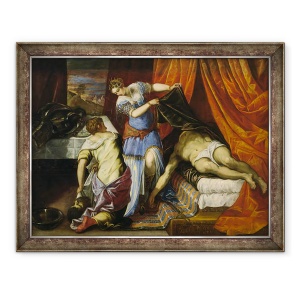 Tablou inramat - Jacopo Robusti Tintoretto - Judith si Holofernes, 70 x 90 cm