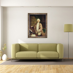 Tablou inramat - Jacques Andre Joseph Camelot Aved - Victor Riquetti 1715-89, Marchizul de Mirabeau, 70 x 90 cm - Img 2
