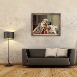 Tablou inramat - Jacques Louis David - Juramantul lui Horatii II, 60 x 80 cm - Img 2