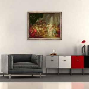 Tablou inramat - Jacques Louis David - Moartea lui Seneca, 50 x 60 cm - Img 2