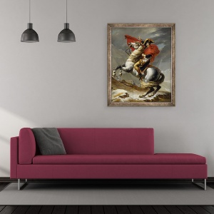 Tablou inramat - Jacques Louis David - Napoleon traversand Alpii pe 20 mai 1800 I, 70 x 85 cm - Img 2