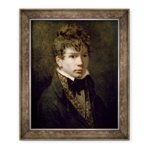 Tablou inramat - Jacques Louis David - Portretul Tanarului Ingres 1780-1867 1790s, 50 x 60 cm