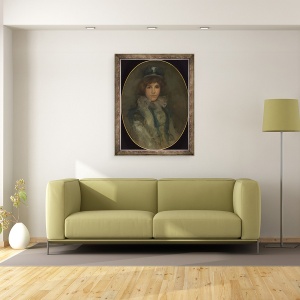 Tablou inramat - James Abbott McNeill Whistler - Albastru si coral, Capota Mica Albastra, 60 x 80 cm - Img 2