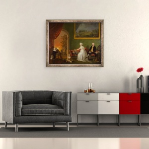 Tablou inramat - James Millar - Portretul lui Robert Mynors 1739-1806 si a familiei sale, 70 x 85 cm - Img 2