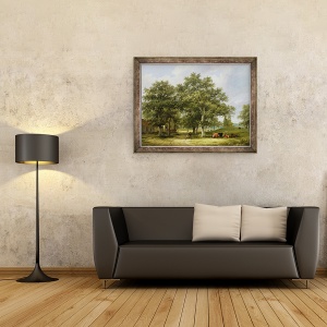 Tablou inramat - James Stark - Pasunat bovine, 60 x 80 cm - Img 2