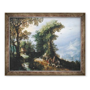 Tablou inramat - Jan Brueghel the Elder - intoarcerea de la vanatoare, 60 x 80 cm