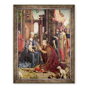 Tablou inramat - Jan Gossaert - Adorarea Regilor ulei pe lemn, 60 x 80 cm