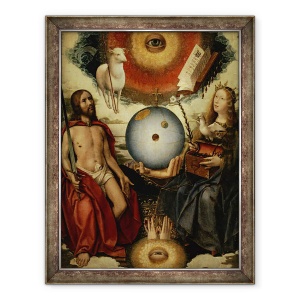 Tablou inramat - Jan II Provost - Alegorie a crestinismului, 70 x 90 cm
