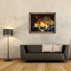 Tablou inramat - Jan Pauwel Gillemans the Elder - Natura moarta a strugurilor, 60 x 80 cm - Img 2