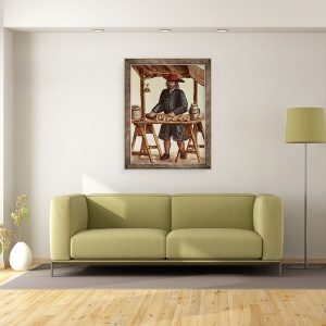 Tablou inramat - Jan van Grevenbroeck - Furnizor de tutun venetian, 60 x 80 cm - Img 2